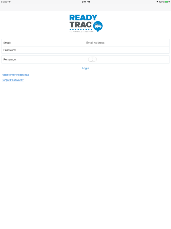 ReadyTrac iPad screenshot 1 - Business app