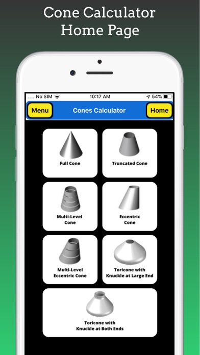 Cones Calculator Screenshot