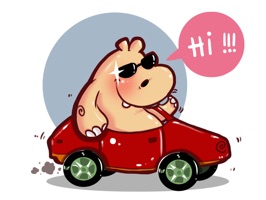 Super Hippo Stickers