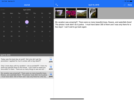 Scriptio - Daily Journal/Diary iPad screenshot 3 - Lifestyle app