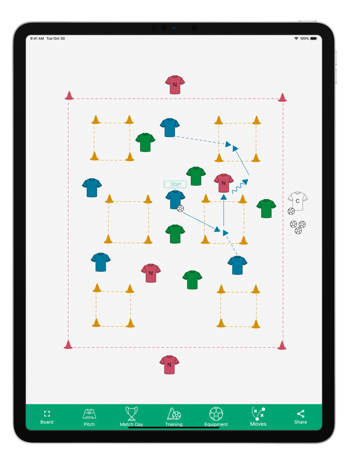 Football Tactic Board moves