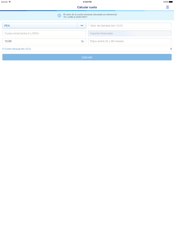 BBVA T-Refiero iPad screenshot
