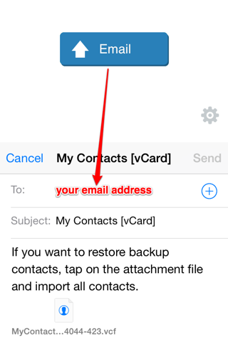 Скриншот из My Contacts Backup