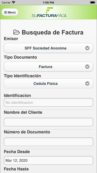 SFF iPhone screenshot