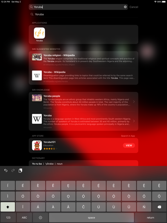 Yoruba Keyboard iPad screenshot 5 - Utilities app