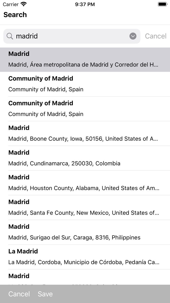 iPhone screenshot