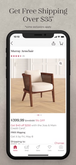 Joss & Main: Furniture & Decor app screenshot
