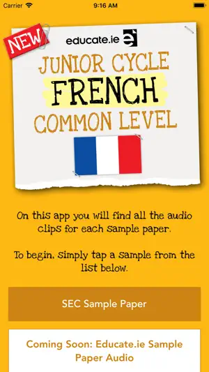 Educate.ie French Exam Audio screenshot 1