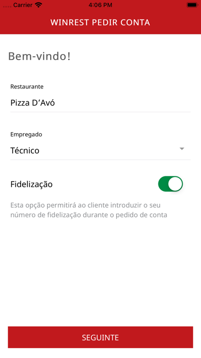 WinRest Pedir Conta screenshot 2