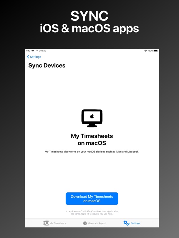 My Timesheets - Logs & Reports iPad screenshot 5 - Productivity app