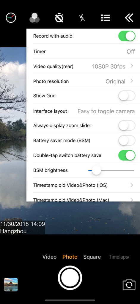 Timestamp Camera Basic - Otimização e Grade
