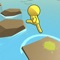 Swipe to move the player and bounce on the rocks