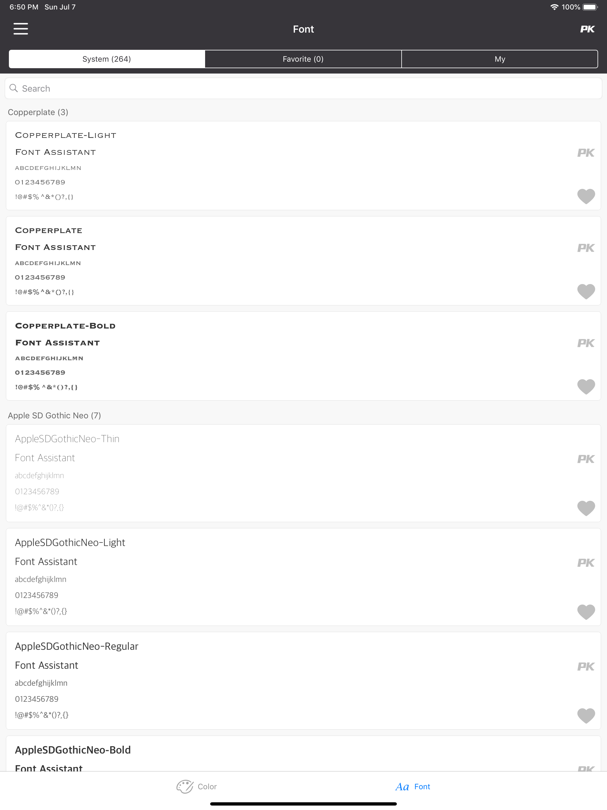 Color & Font