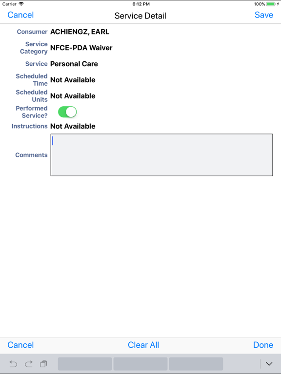 Care Worker for CopilotPro21 iPad screenshot 3 - Business app