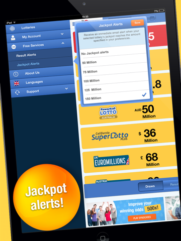 theLotter – Play Lotto on iPad - náhled