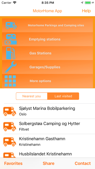 Screenshot #1 pour MotorHomeApp