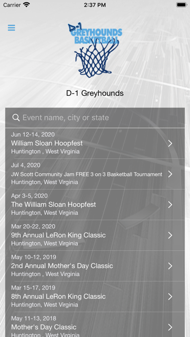 D-1 Greyhounds iPhone screenshot 1 - Sports app