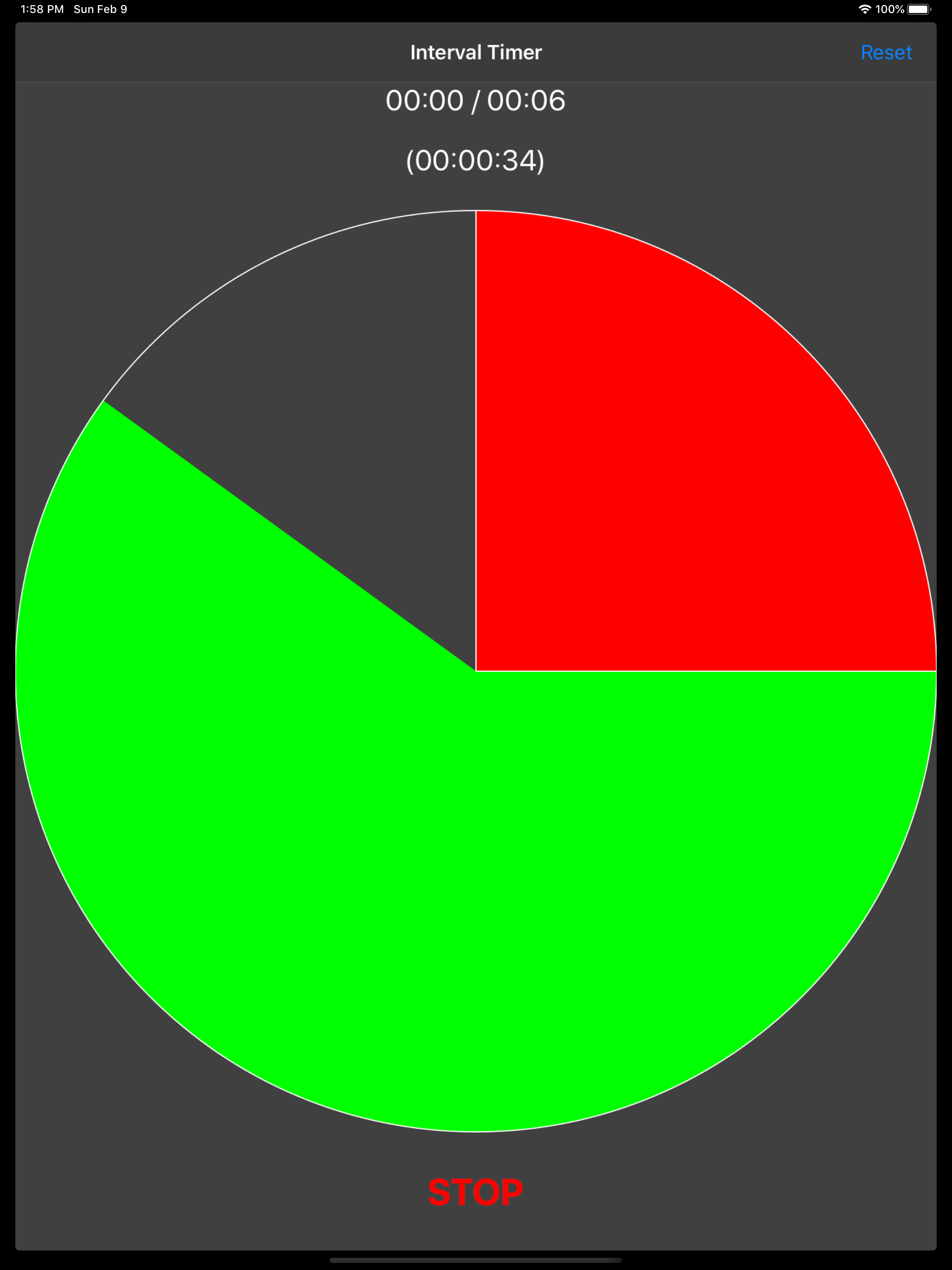 Interval Timer with graph