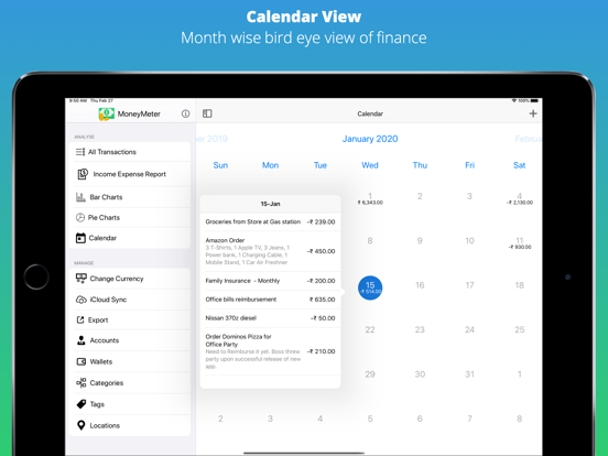 MoneyMeter iPad screenshot 5 - Finance app