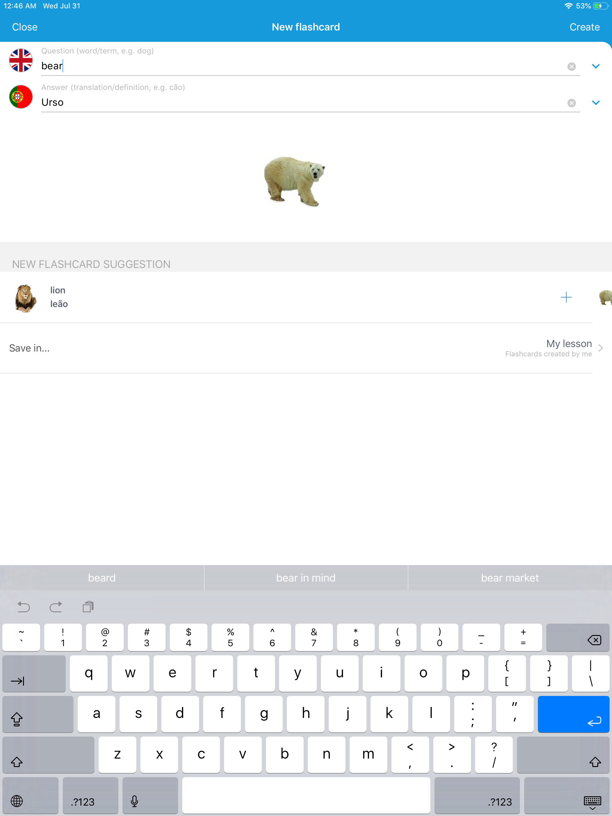Learn Portuguese: VocApp Vocab screenshot 11