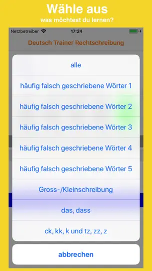 Screenshot von Deutsch Rechtschreibung auf dem iPhone 5