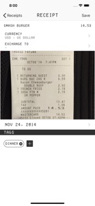 Trip Receipts screenshot #2 for iPhone