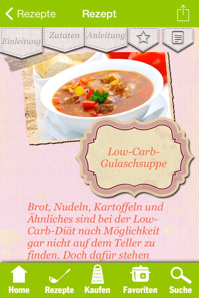 Low Carb Suppen Diät Rezepte screenshot 3