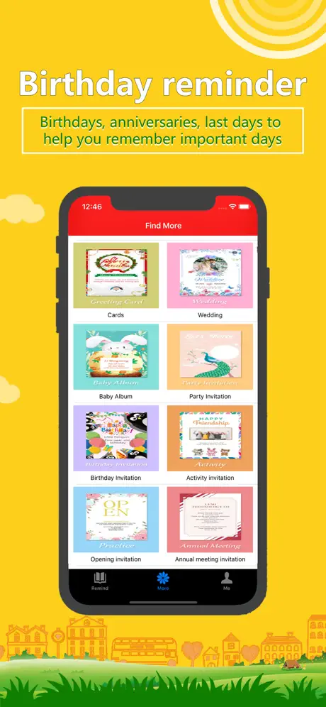 Birthday reminder app