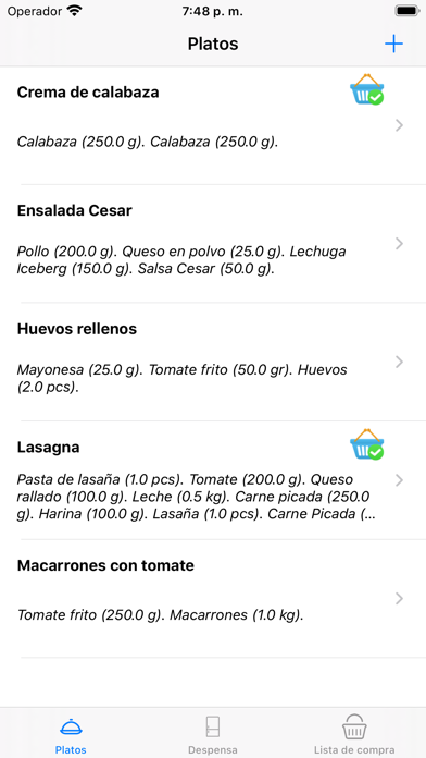 Screenshot #2 pour MiMenúSemanal