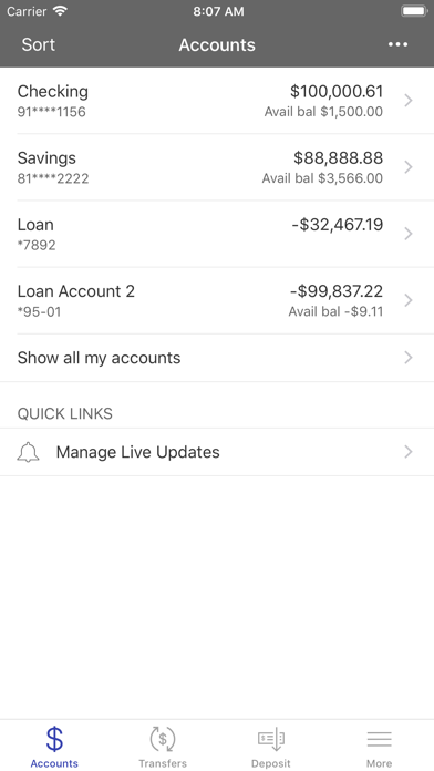 United Employees Credit Union Screenshot