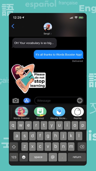 Words Booster Stickersのおすすめ画像2