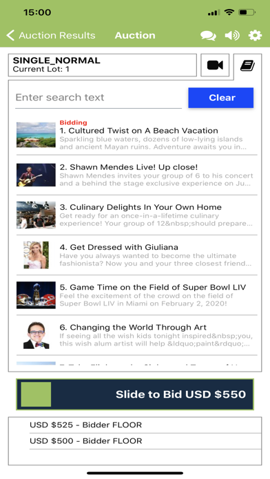 Auction Results screenshot 4