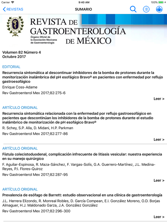 Screenshot #5 pour Rev. Gastroenterología Mexico