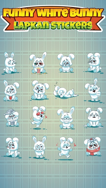 Sticker Me: Funny White Bunny