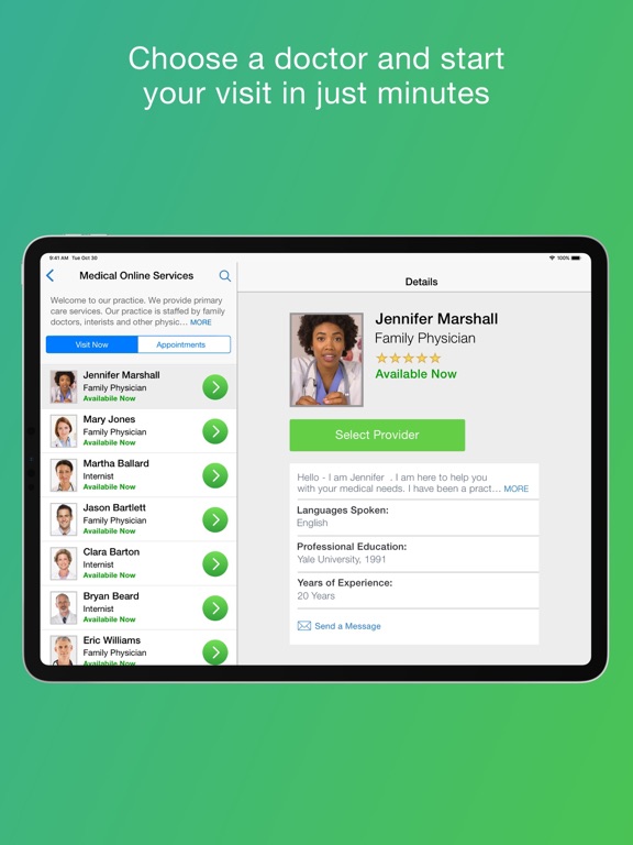 Amwell: Doctor Visits 24/7 iPad screenshot 4 - Medical app