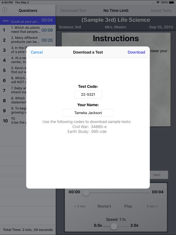 Screenshot #6 pour Audio Exam Player