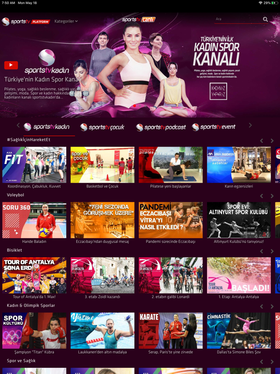 sportstvPLATFORM iPad screenshot 4 - Sports app