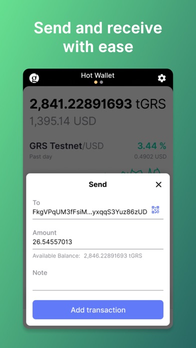 GRS Testnet Wallet for COINiD Screenshot