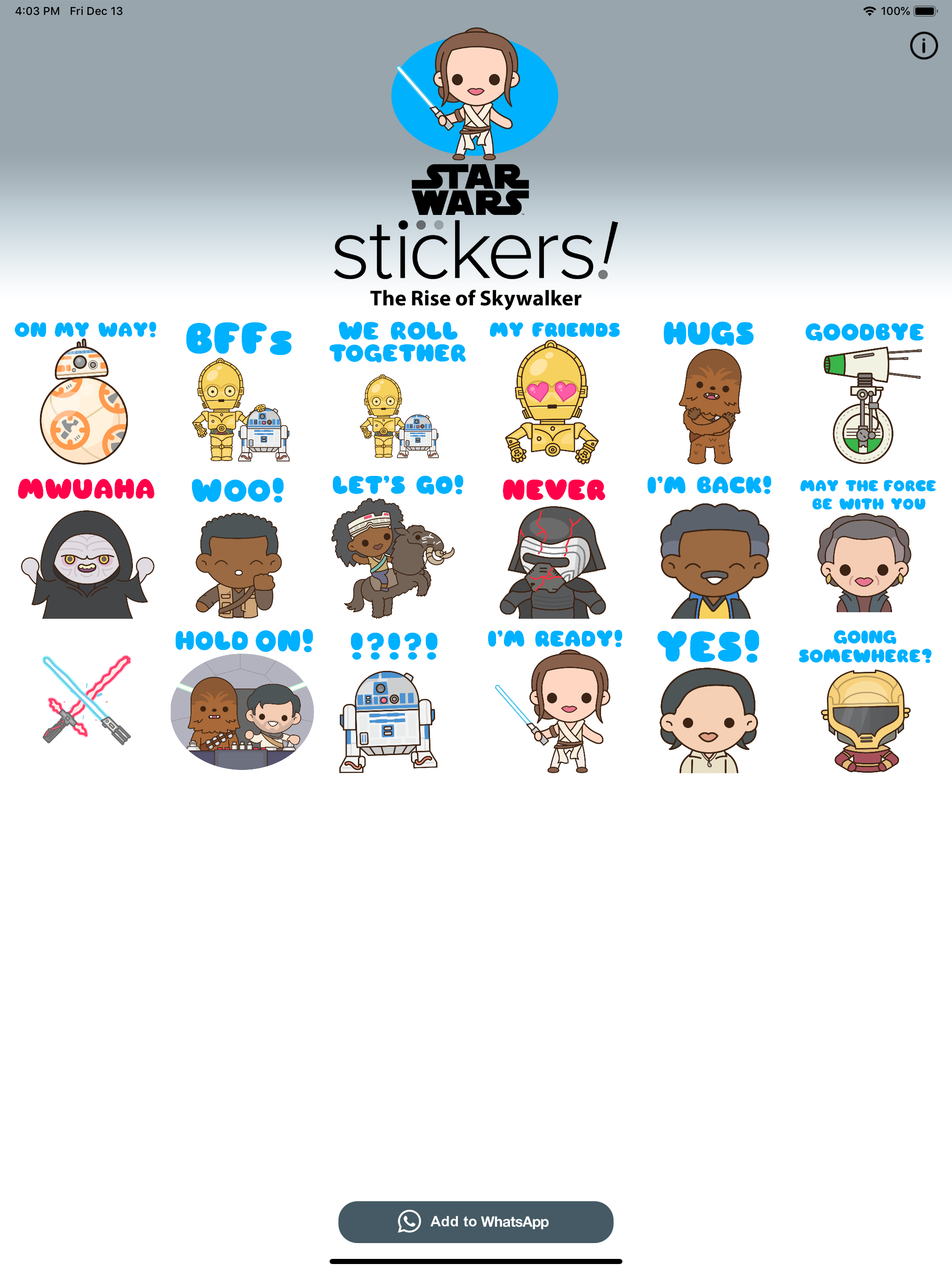 The Rise of Skywalker Stickers