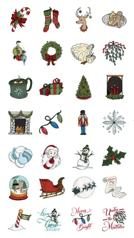 Game screenshot Woodcut Christmas Stickers apk