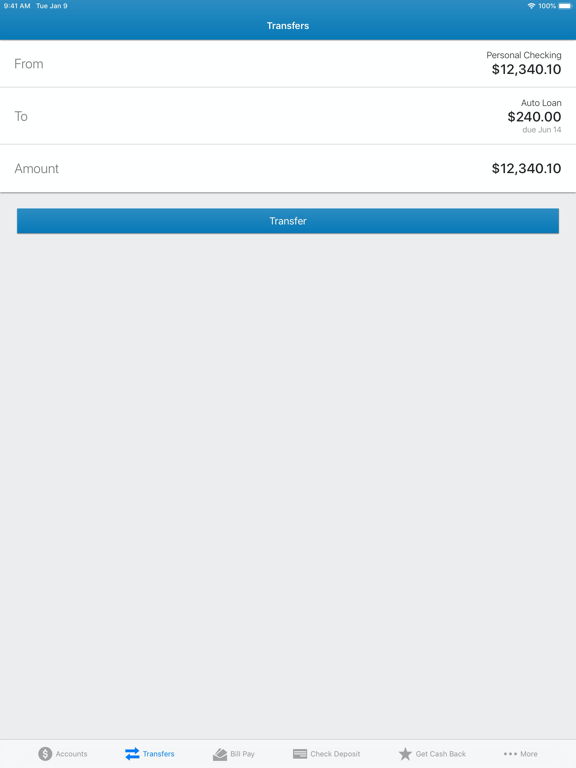 Cross County Savings Bank iPad screenshot 4 - Finance app