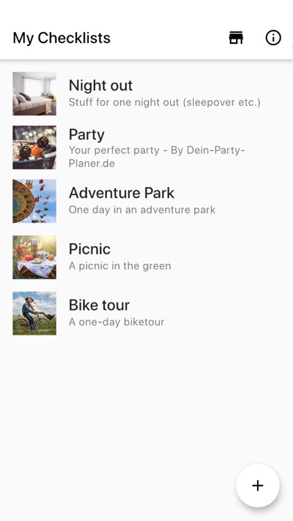 My lists - ToDos & packlists