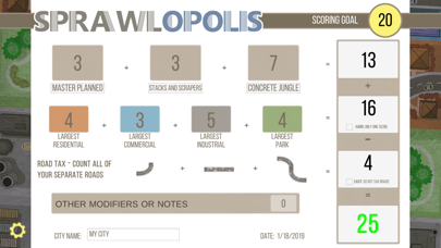 Screenshot #1 pour Sprawlopolis Score Tracker