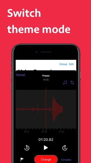 Capture d'écran de Dictaphone - Voice Memos + sur iPhone 6