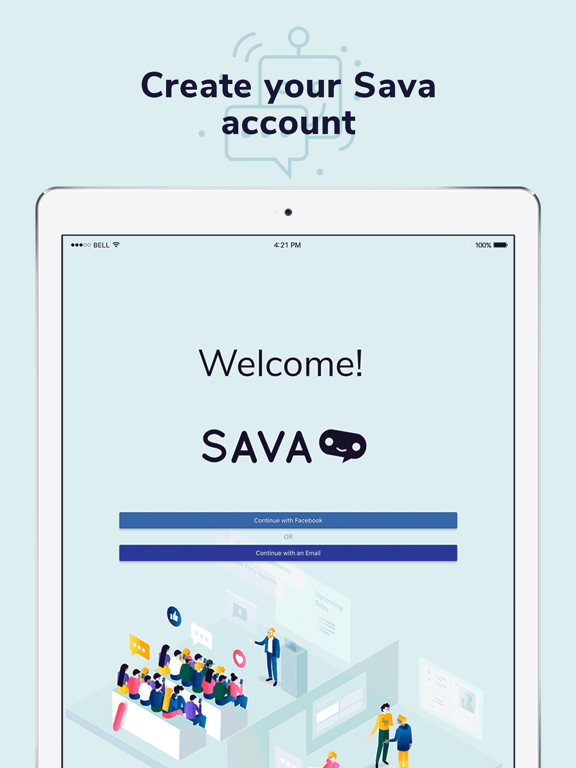 Sava.Events iPad screenshot 1 - Productivity app