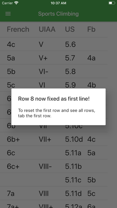 Climbing Grades screenshot