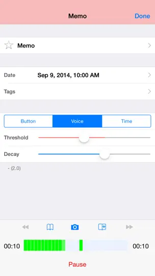 Скриншот Audio Memos на iPhone 2