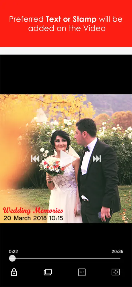 Auto timestamp & text to video