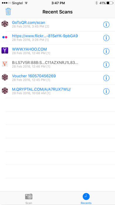 Screenshot #2 pour Qryptal QR Code Reader
