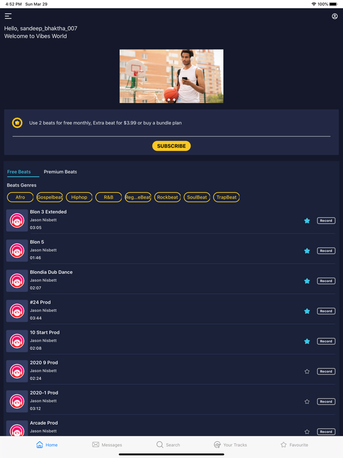 vibesR - song recording tool
